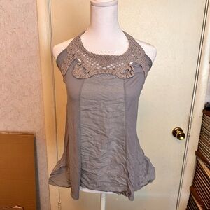 Moda International Gray Halter Blouse